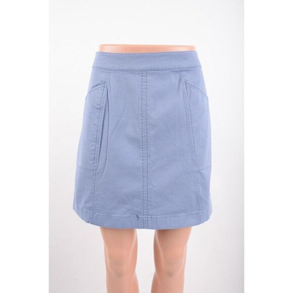 Boden Womens Daisy Chino Skirt UK 12P US 8P 8 Petite Blue A-line Stretch NWT - Picture 1 of 7